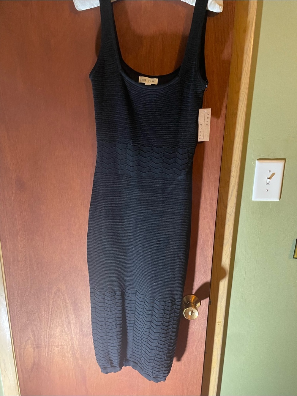 Sleeveless Black Knit Midi Dress. New with tags